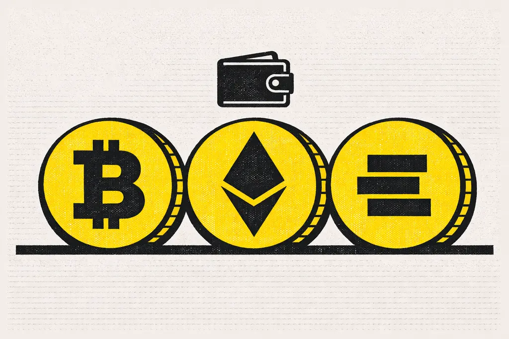 Trois cryptomonnaies principales acceptées sur les casinos en ligne (Bitcoin, Ethereum, stablecoins) et portefeuille associé